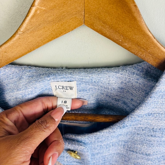 J Crew Women's Tweed Button Down Blazer NWT Size 18 - Picture 4 of 5